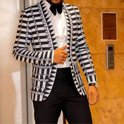 Blazer For Men Notched Jacket